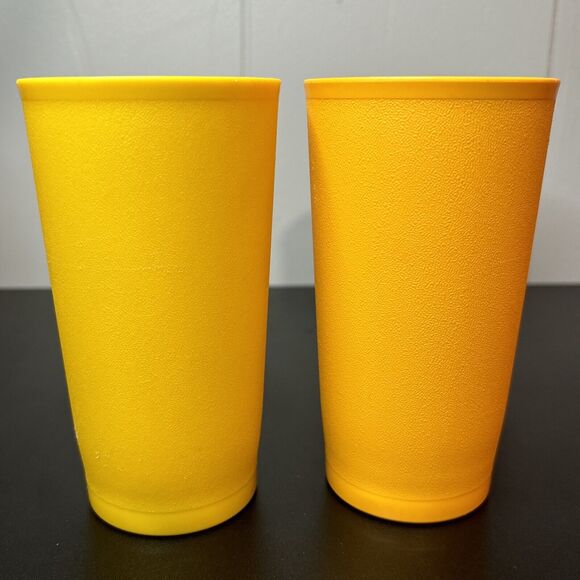 Vintage Tupperware Tumblers Cups 873 - 12 oz. Harvest Colors Set of 5 Stackable - Picture 6 of 14